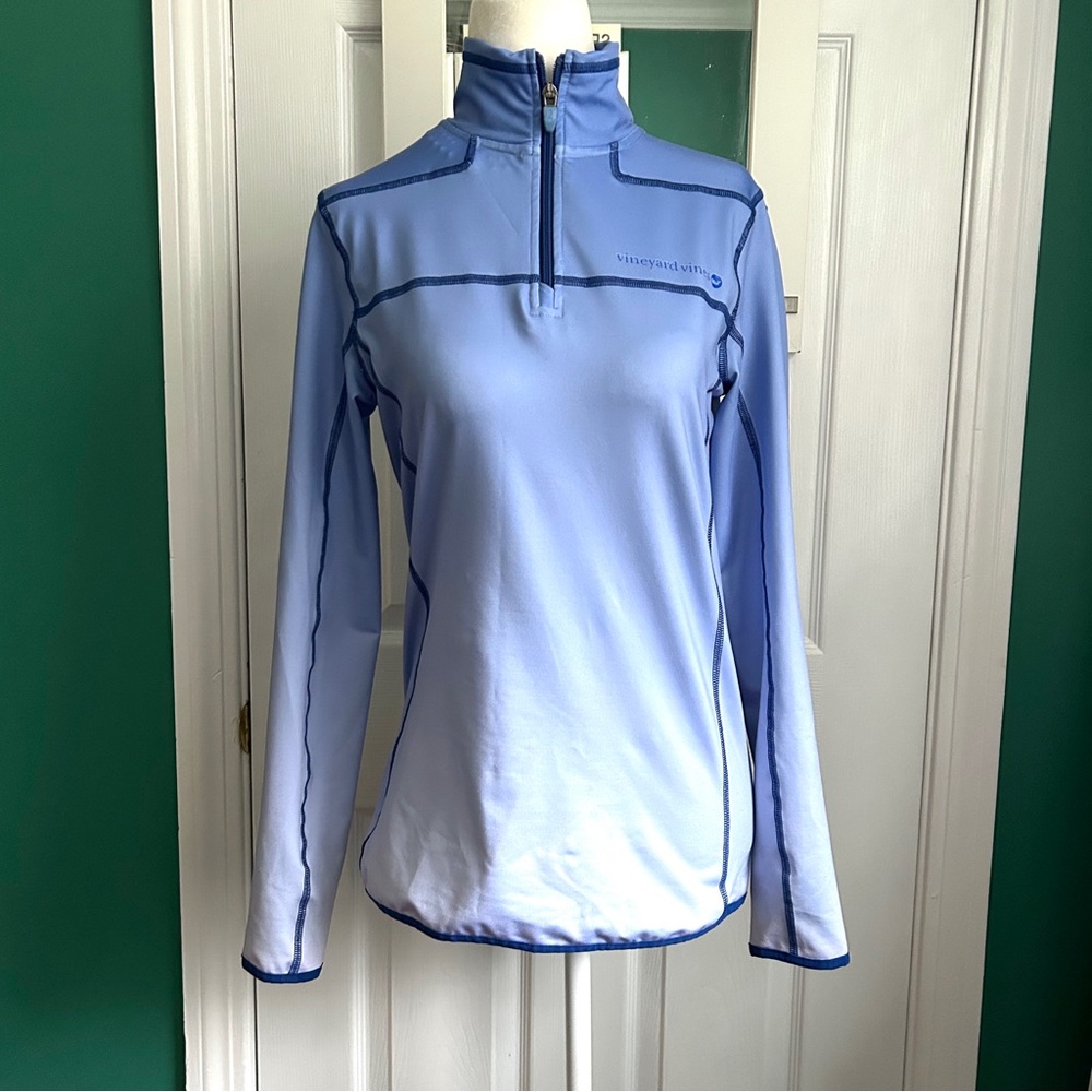 Vineyard Vines Periwinkle Ombre Quarter Zip Performance Pullover/Jacket …